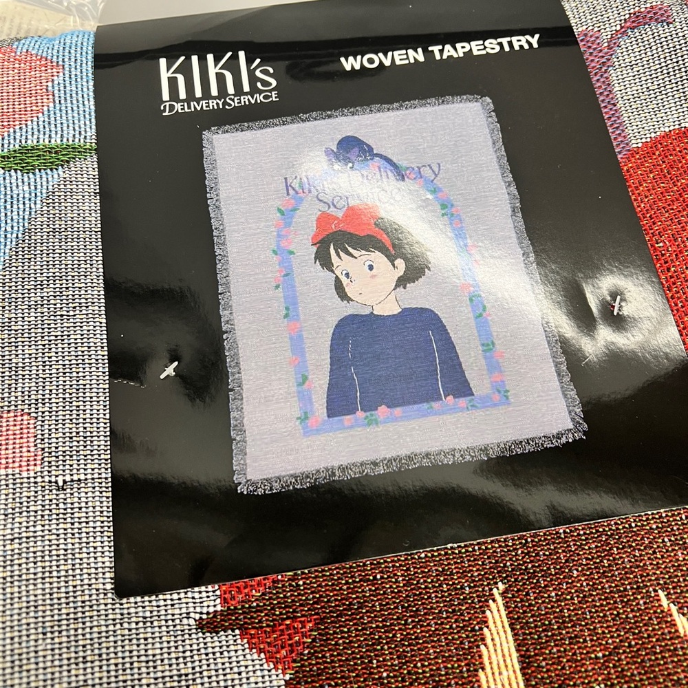 Studio Ghibli Kiki's Delivery Service Kiki Floral Portrait Tapestry Throw